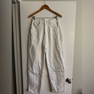 Wide legged white jeans